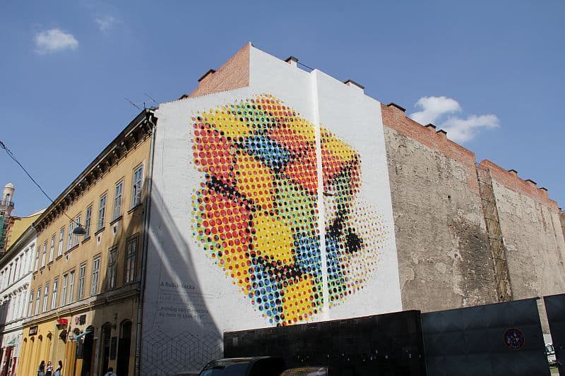 Rubiks cube mural