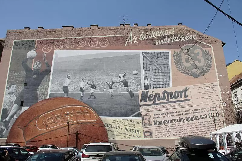 Game of the century mural Budapest