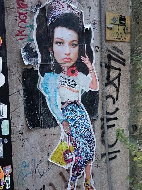 Street art by Miss KK in Budapest