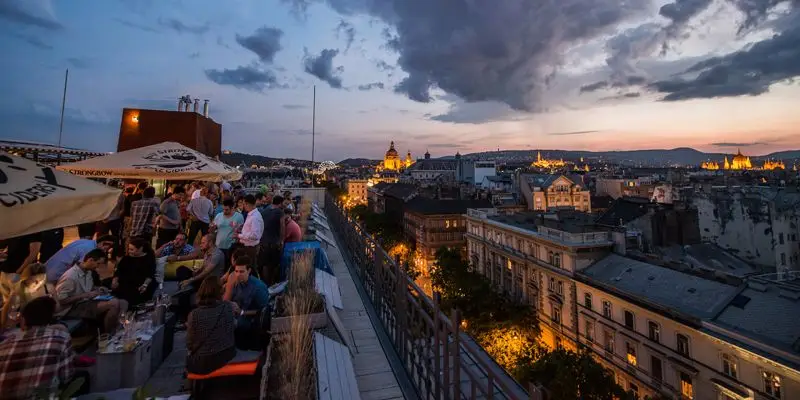 360BAR Budapest by night