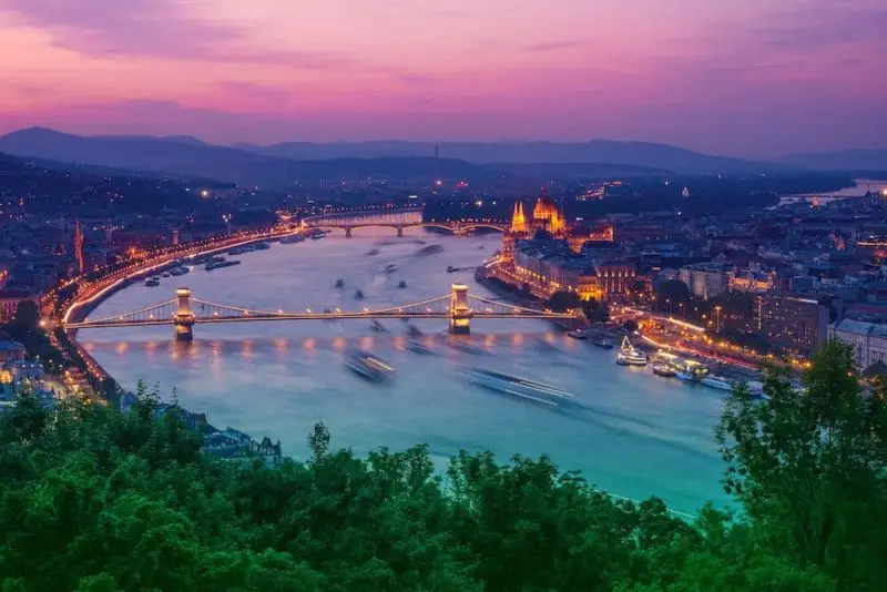 Sunset Gellert Hill Budapest